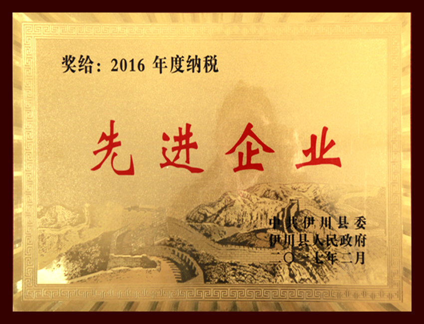 2016年度纳税先进企业