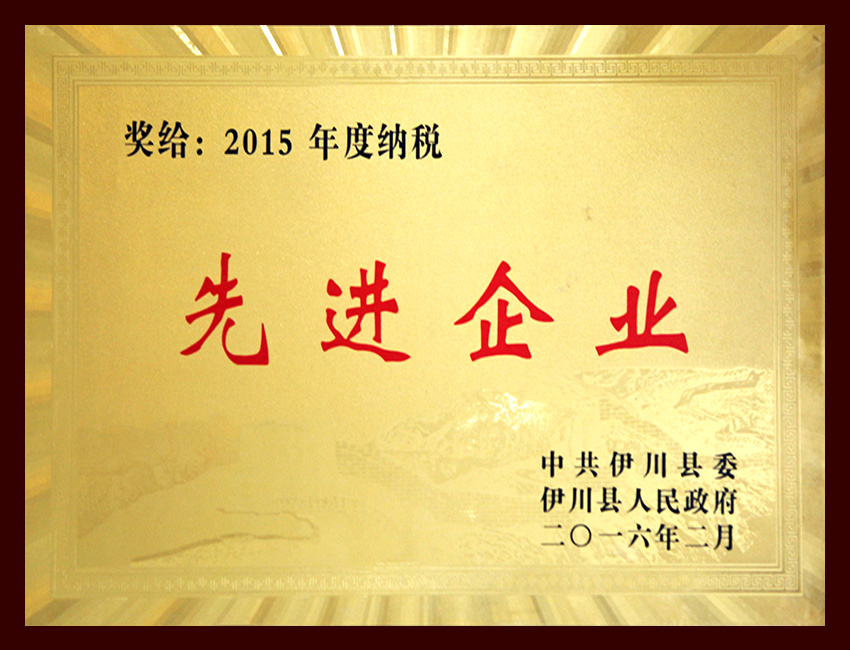 2015年度纳税先进企业