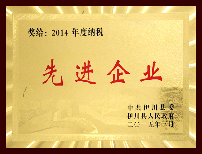 2014年度纳税先进企业